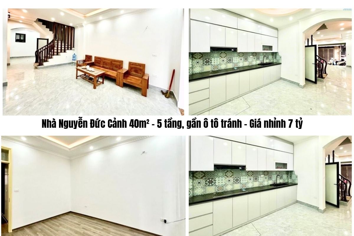 Nhà Nguyễn Đức Cảnh 40m² – 5 tầng, gần ô tô tránh – Giá nhỉnh 7 tỷ