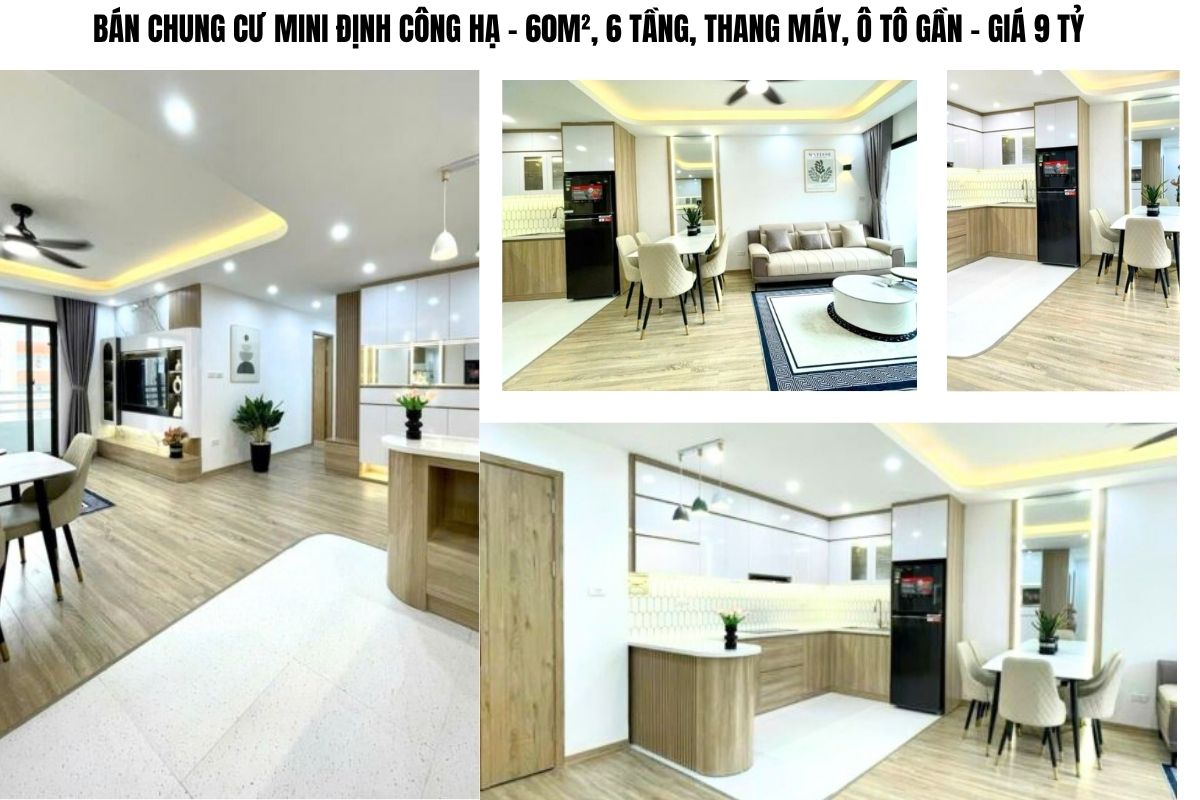 BÁN CHUNG CƯ MINI ĐỊNH CÔNG HẠ – 60M², 6 TẦNG, THANG MÁY, Ô TÔ GẦN – GIÁ 9 TỶ