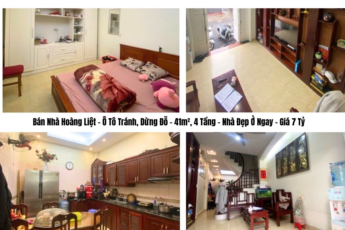 Bán Nhà Hoàng Liệt – Ô Tô Tránh, Dừng Đỗ – 41m², 4 Tầng – Nhà Đẹp Ở Ngay – Giá 7 Tỷ