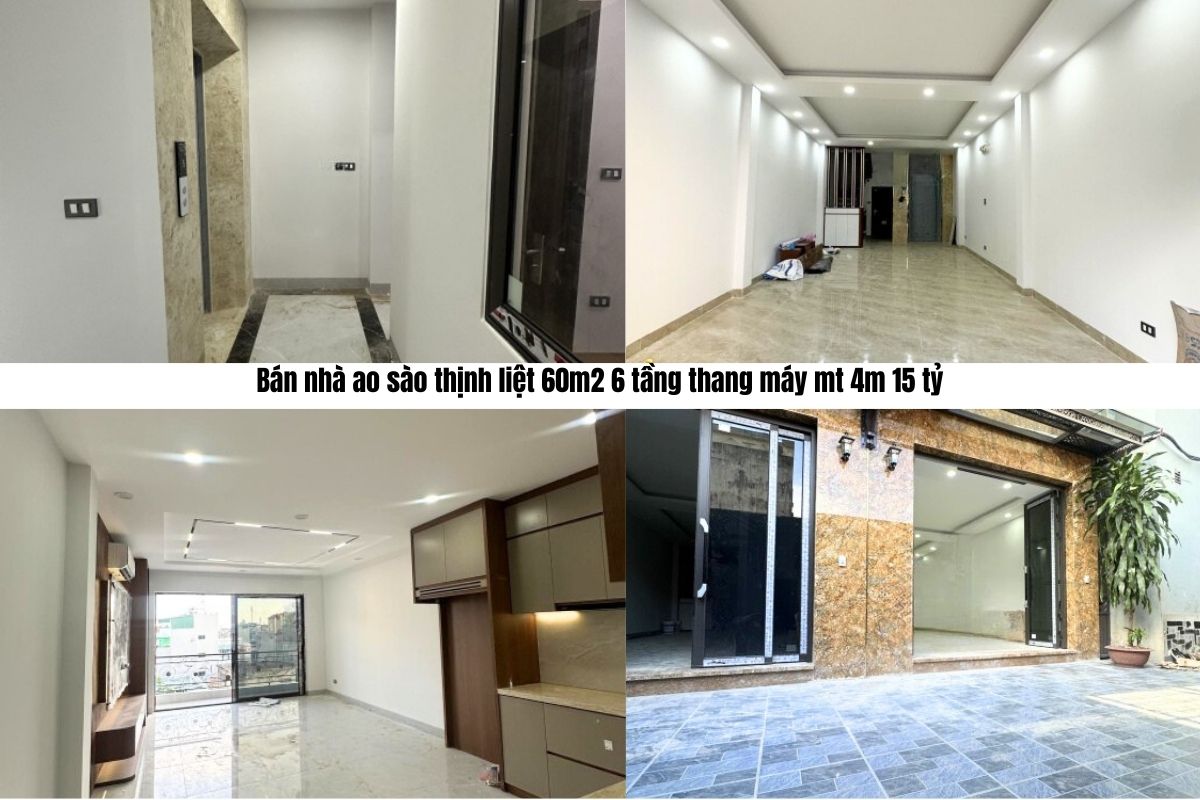 Bán nhà ao sào thịnh liệt 60m2 6 tầng thang máy mt 4m 15 tỷ
